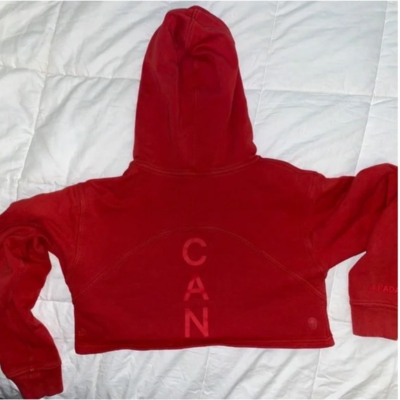 Team Canada All Yours Cropped Hoodie COC Logo - Picture 2 of 4